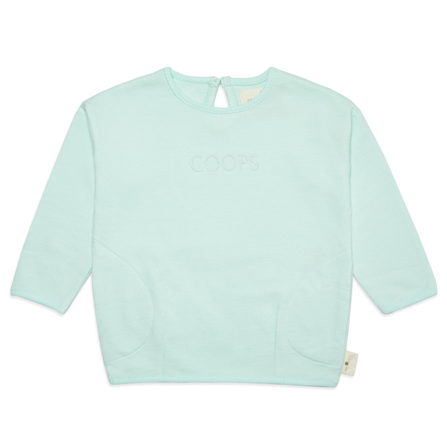 Light blue long-sleeve shirt on a white background