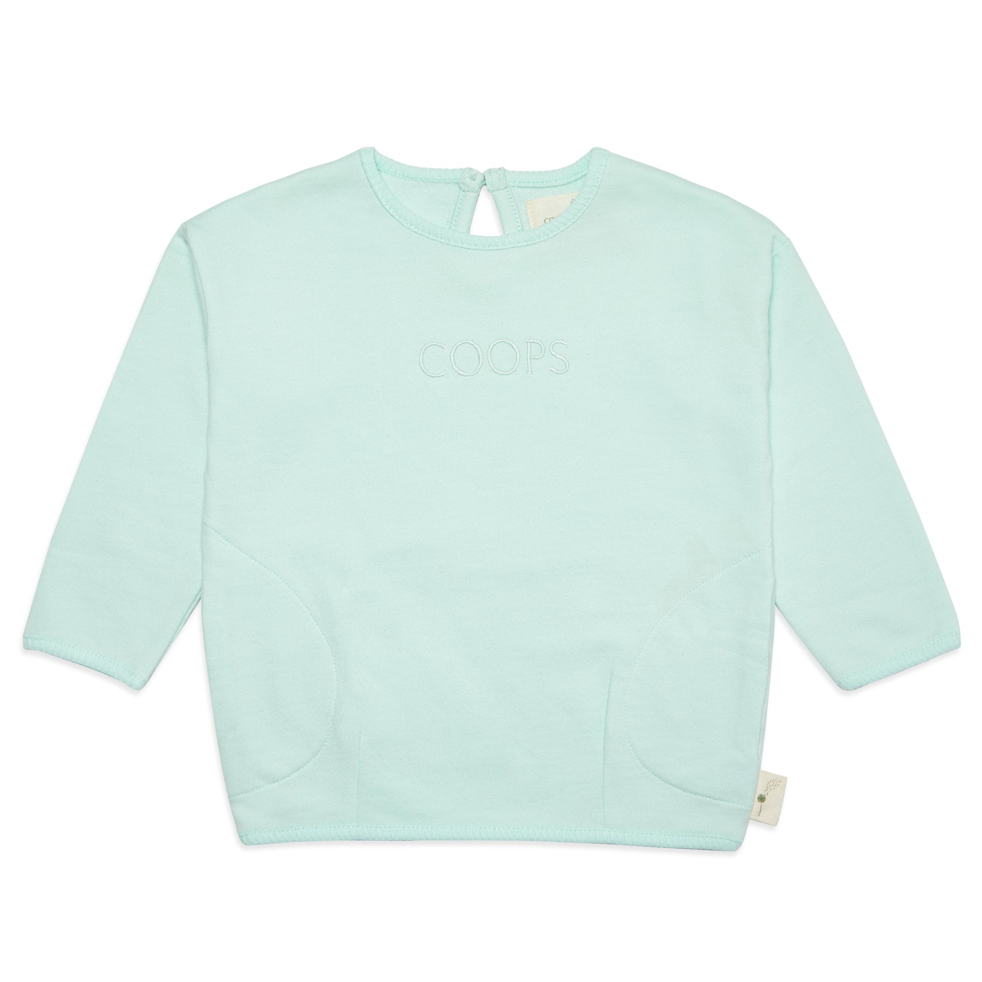 Light blue long-sleeve shirt on a white background