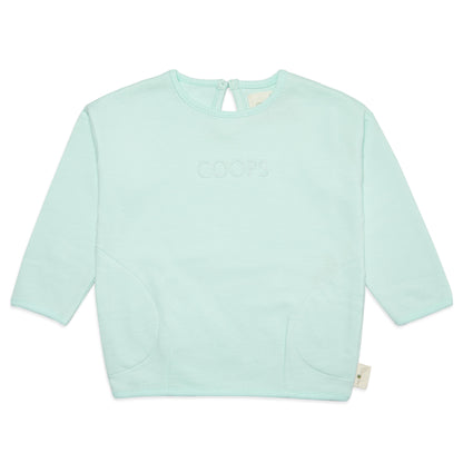 Light blue long-sleeve shirt on a white background