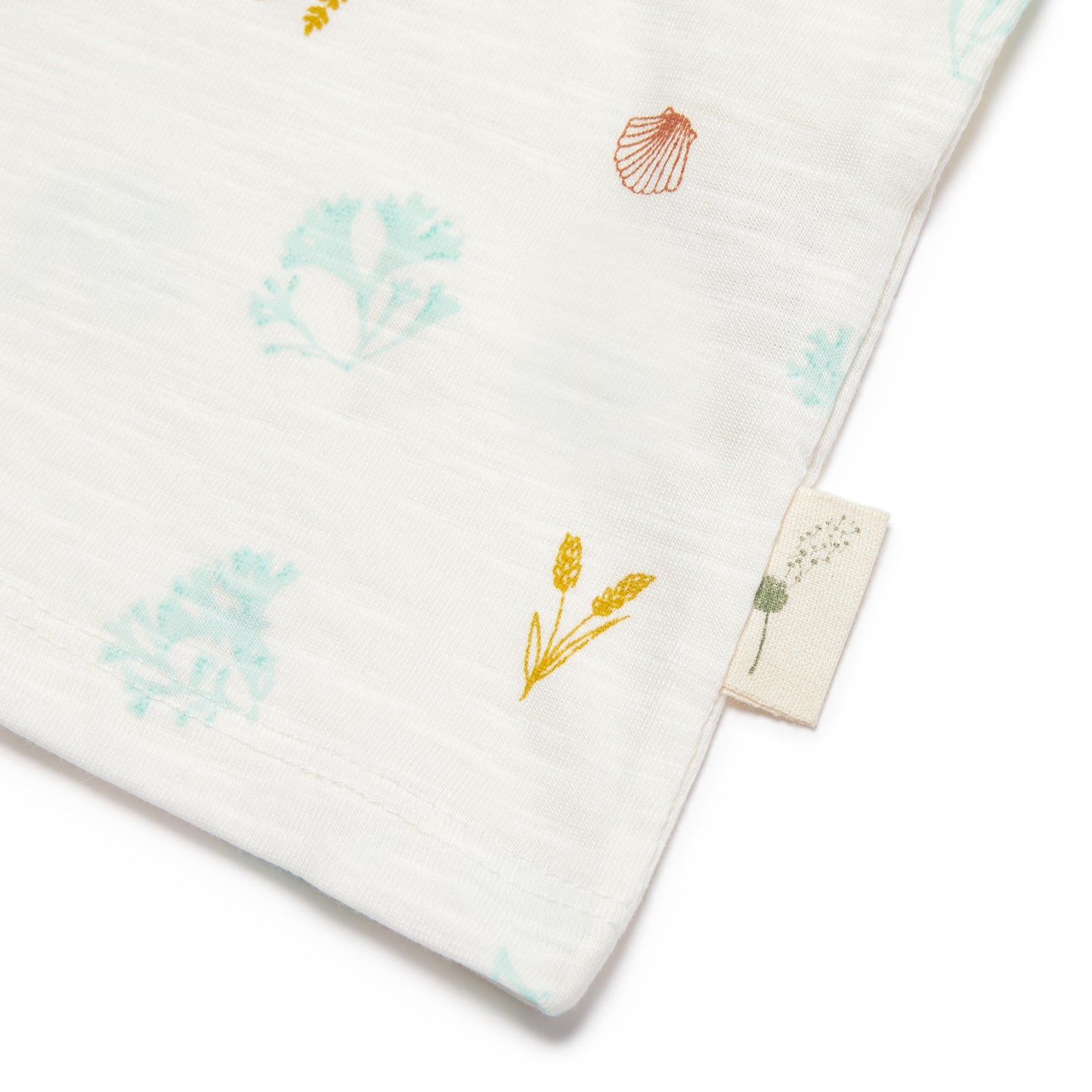 Fabric with floral patterns on a white background