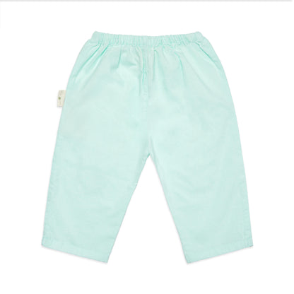 Light blue pants on a white background